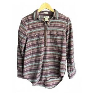 Ariat Womens Billie Jean Shirt Small Maroon Popover Western